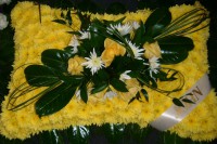 Yellow large cushion